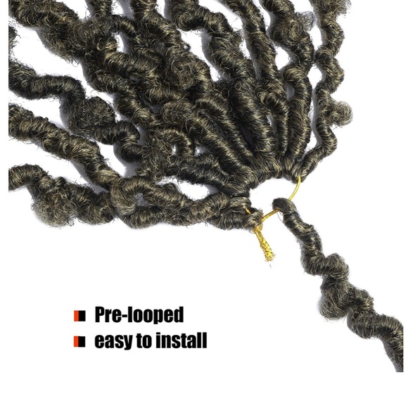 NEW*** Beyond Beauty 12” Distressed Butterfly Locs Knotless Crochet Hair 1B/27 - Picture 5 of 6